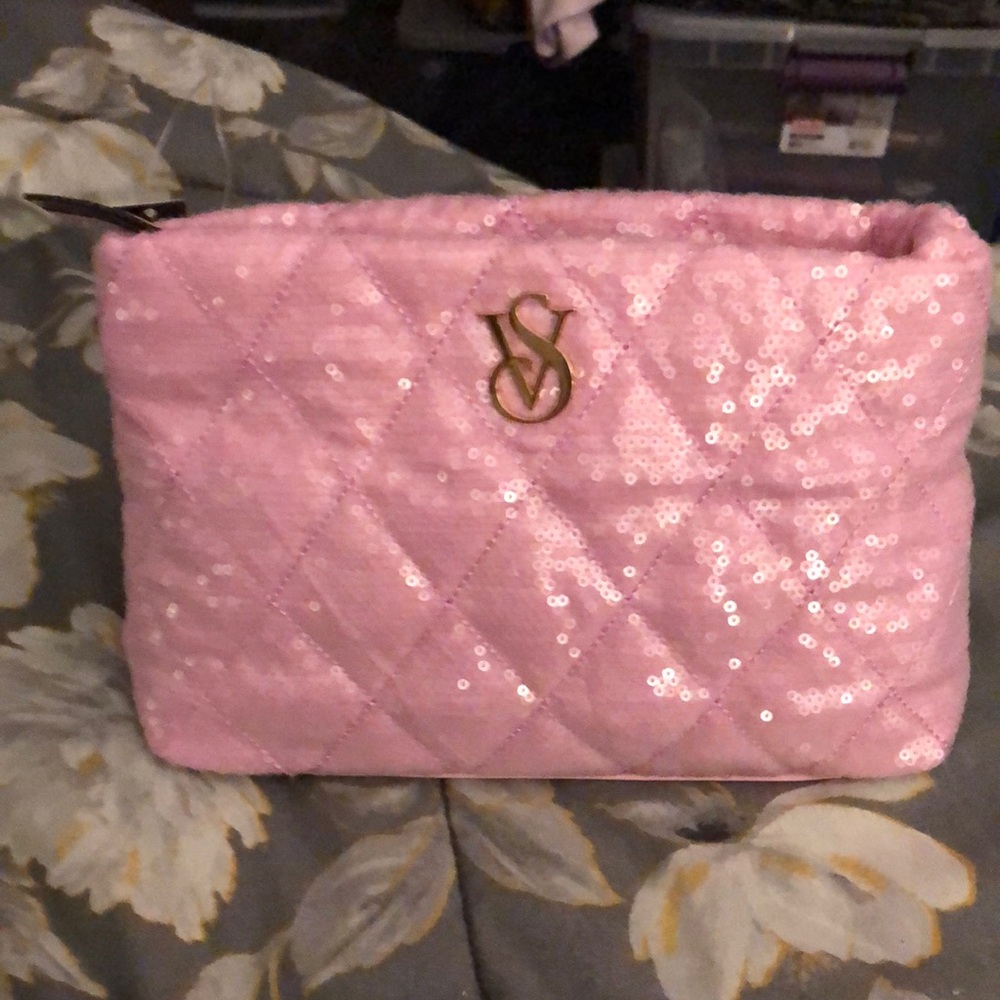 Victoria’s Secret Sequin Pink Makeup Bag